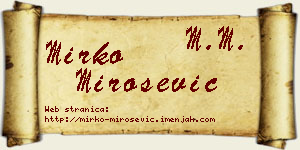 Mirko Mirošević vizit kartica